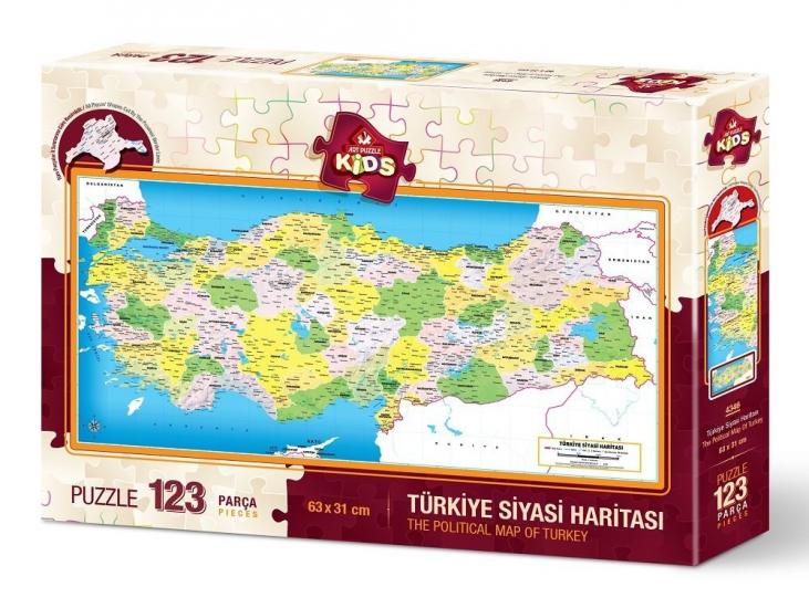 Türkiye İller Haritası Kutulu Puzzle/Yapboz 123 Parça