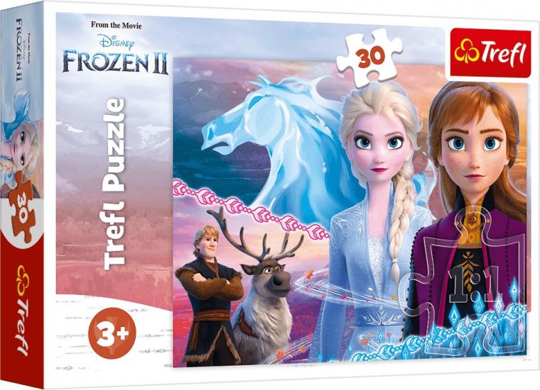 Elsa Frozen Kız Kardeşlerin Cesareti Kutulu Puzzle/Yapboz 30 Parça