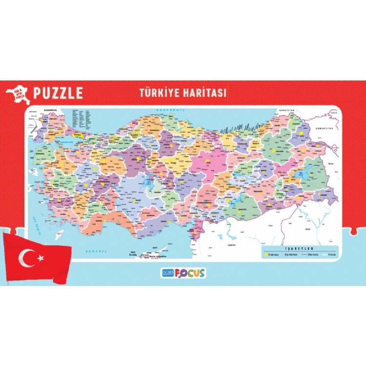Türkiye%20Haritası%20Frame%20Puzzle/Yapboz%2081%20Parça%2043x24%20cm