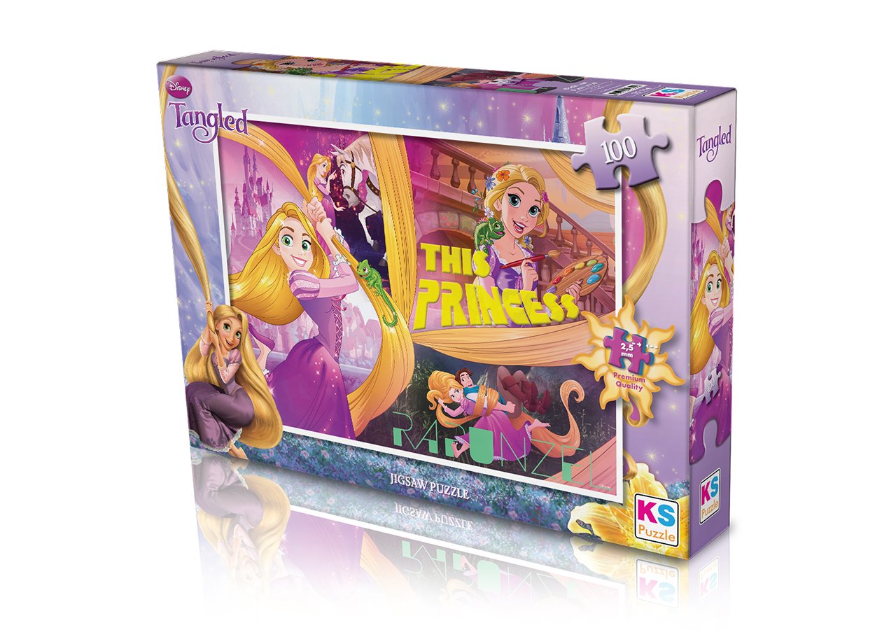 Disney%20Rapunzel%20(Tangled)%20Lisanslı%20Kutulu%20Puzzle/Yapboz%20100%20Parça