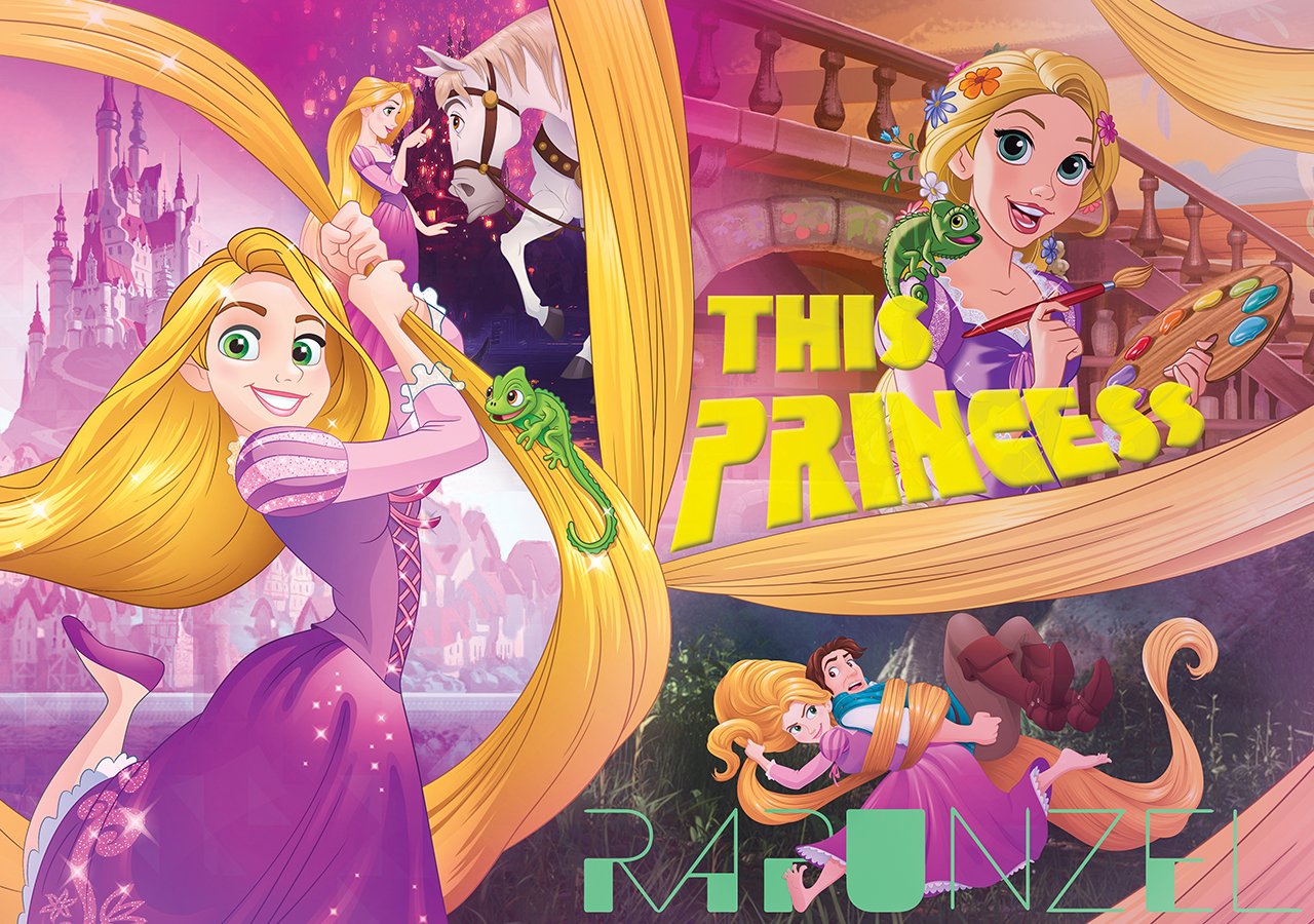 Disney%20Rapunzel%20(Tangled)%20Lisanslı%20Kutulu%20Puzzle/Yapboz%20100%20Parça