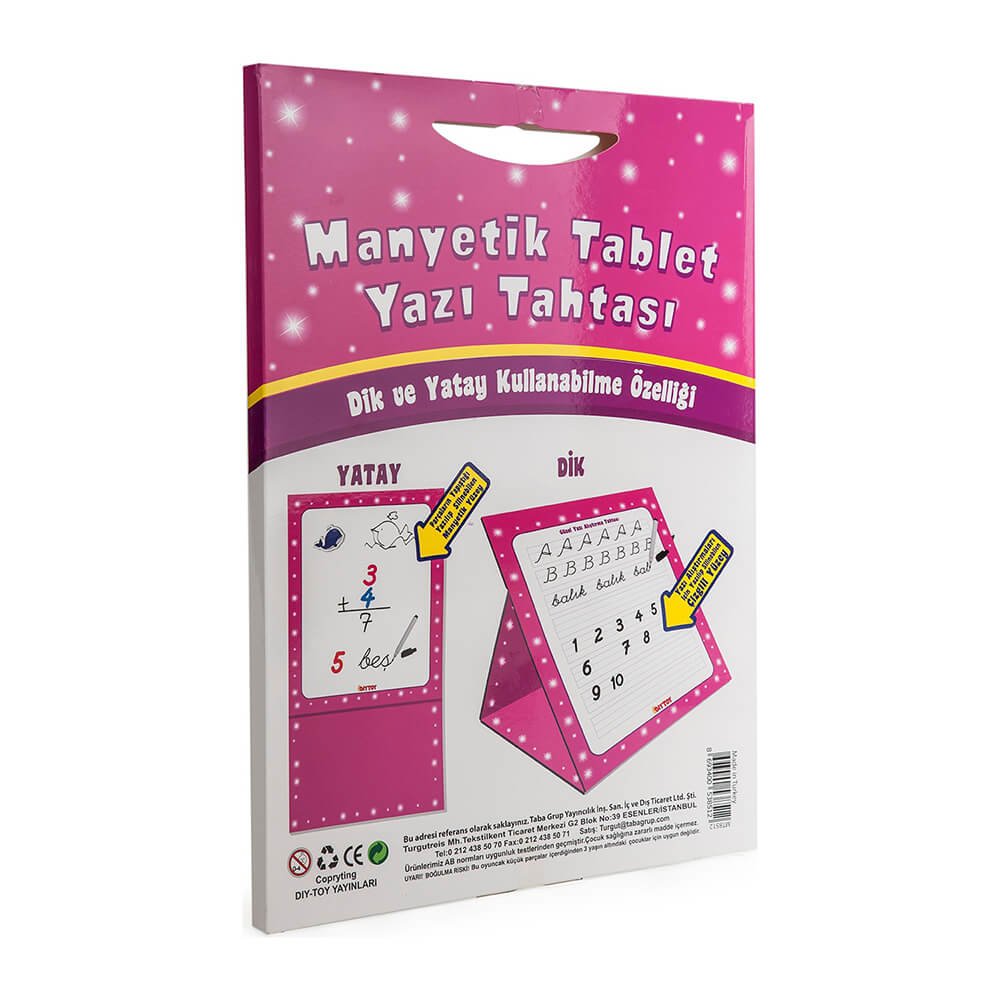 Eğitici Manyetik Yazı Tahtası Pembe