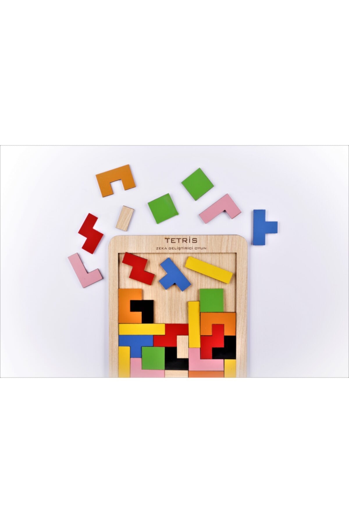 Eğlenceli Zeka Geliştirici Ahşap Tetris