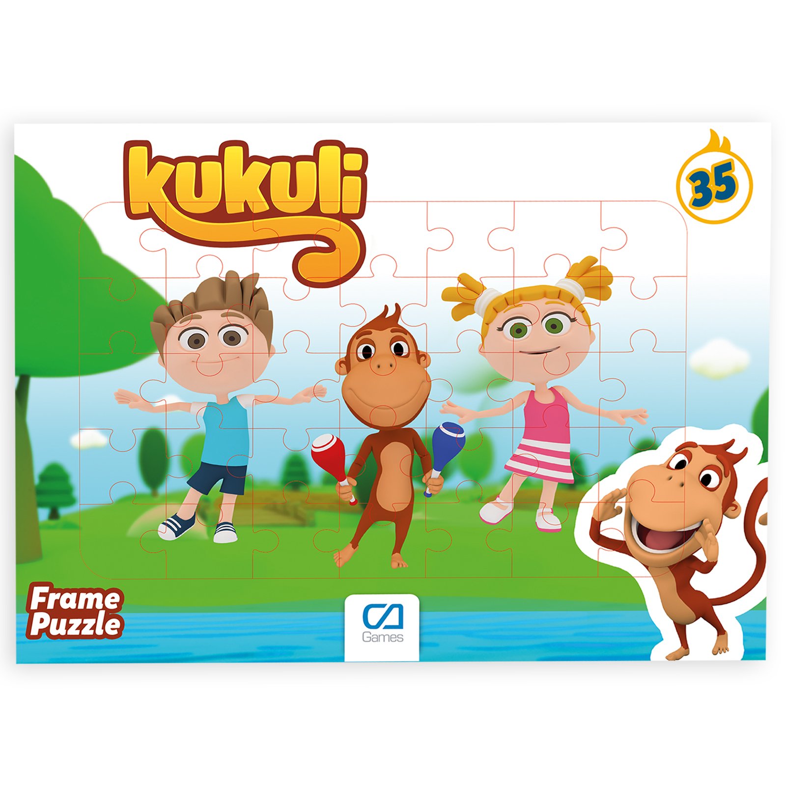 Kukuli Tinky Minky Frame Puzzle/yapboz (35 Parça)