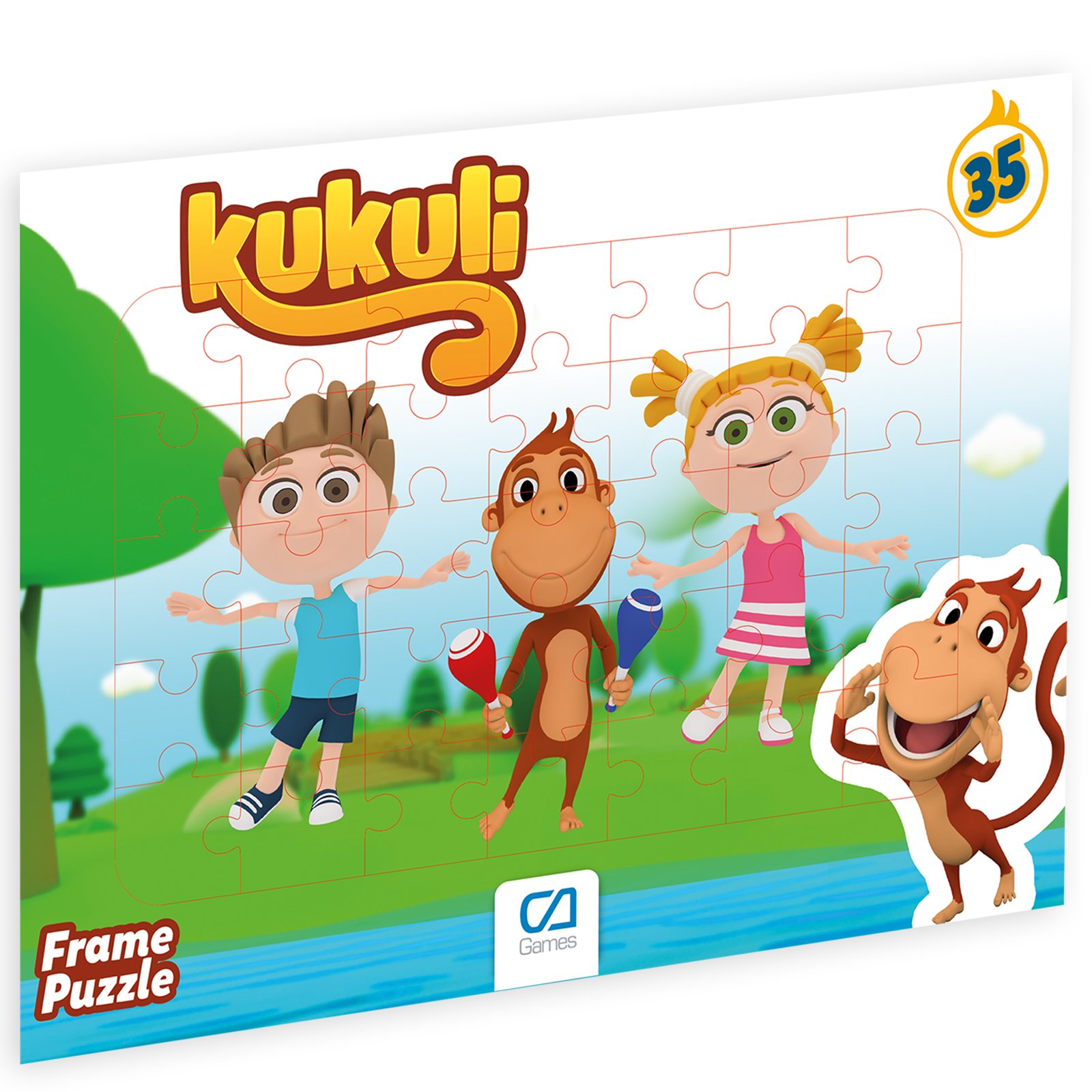 Kukuli Tinky Minky Frame Puzzle/yapboz (35 Parça)