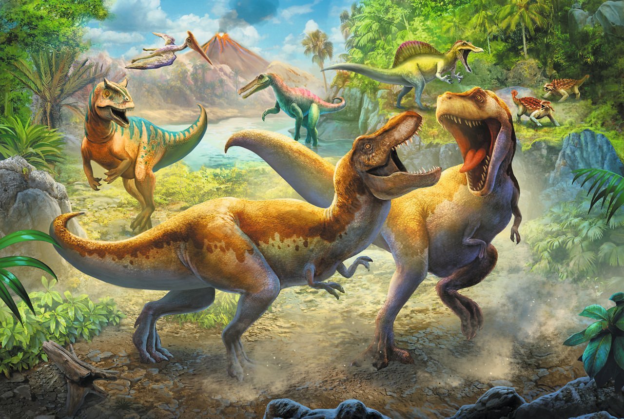 Dinozorların%20Savaşı%20(Fighting%20Tyrannosaurs)%20160%20Parça%20Puzzle/Yapboz