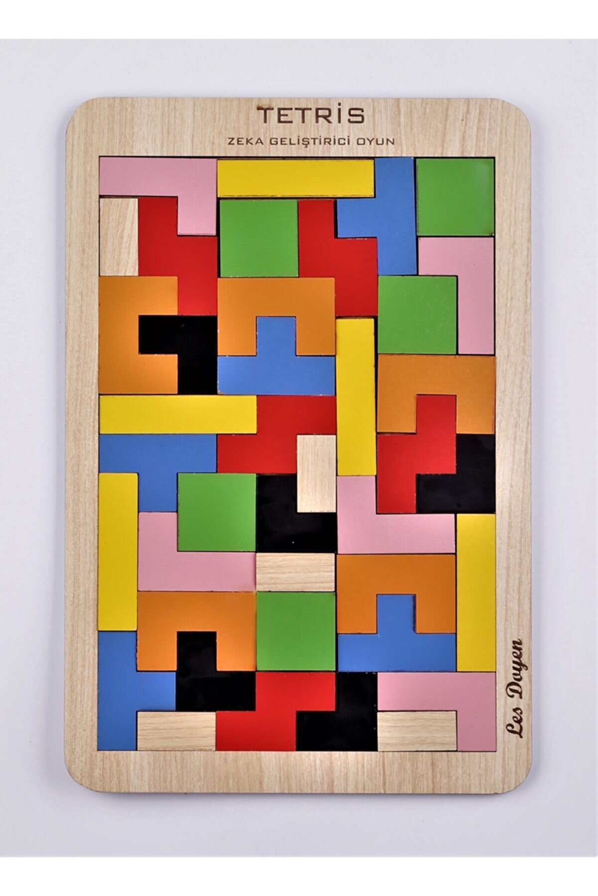 Eğitici Ahşap Harfler/Elif-ba/Tetris 3 lü Bultak Puzzle Set
