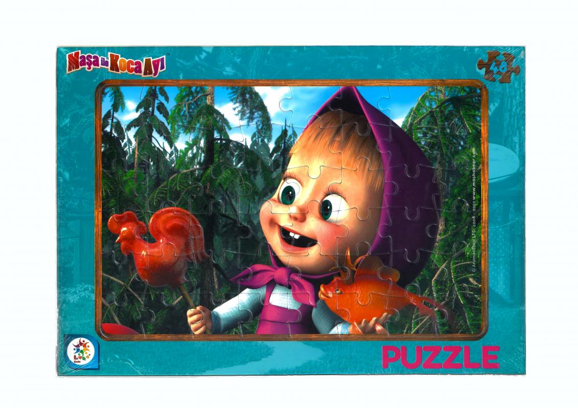 Maşa İle Koca Ayı Lisanslı Frame Puzzle/yapboz (48 Parça)