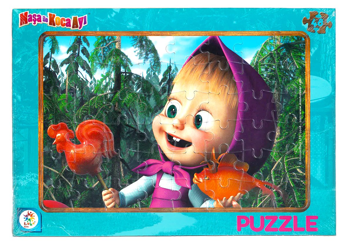 Maşa İle Koca Ayı Lisanslı Frame Puzzle/yapboz (48 Parça)