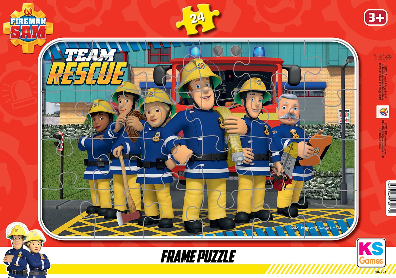 İtfaiyeci Sam (Fireman Sam Lisanslı Frame Puzzle/Yapboz 24 parça