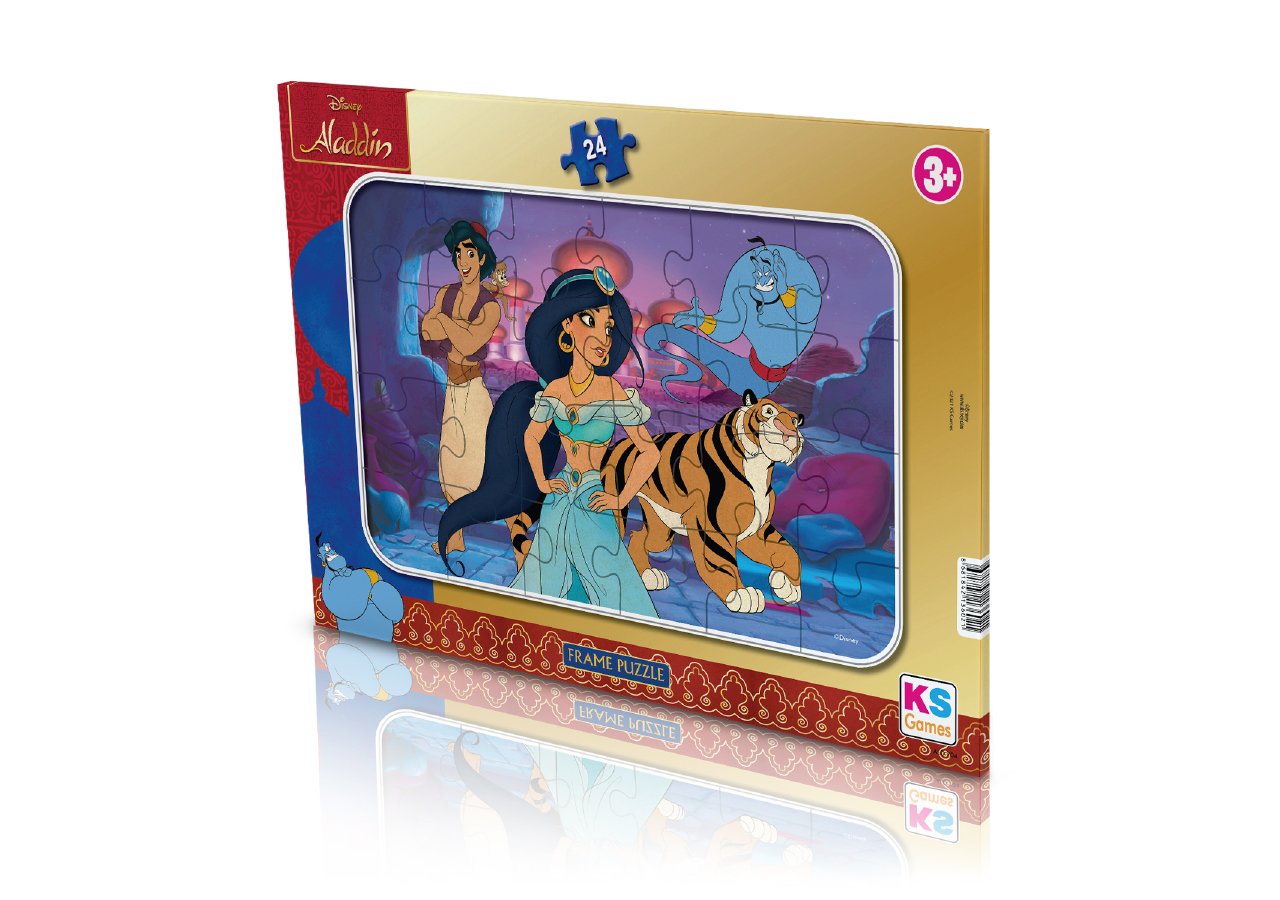 Disney Aladdin Lisanslı Frame Puzzle Yapboz 24 Parça
