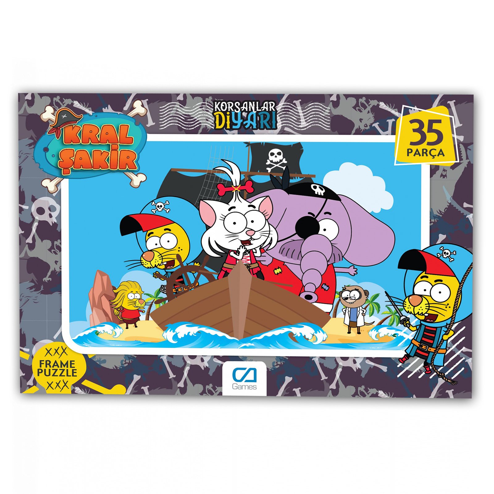 Cars Şimşek Mc queen ile Kral Şakir Puzzle/Yapboz 2 li Set (24+35)