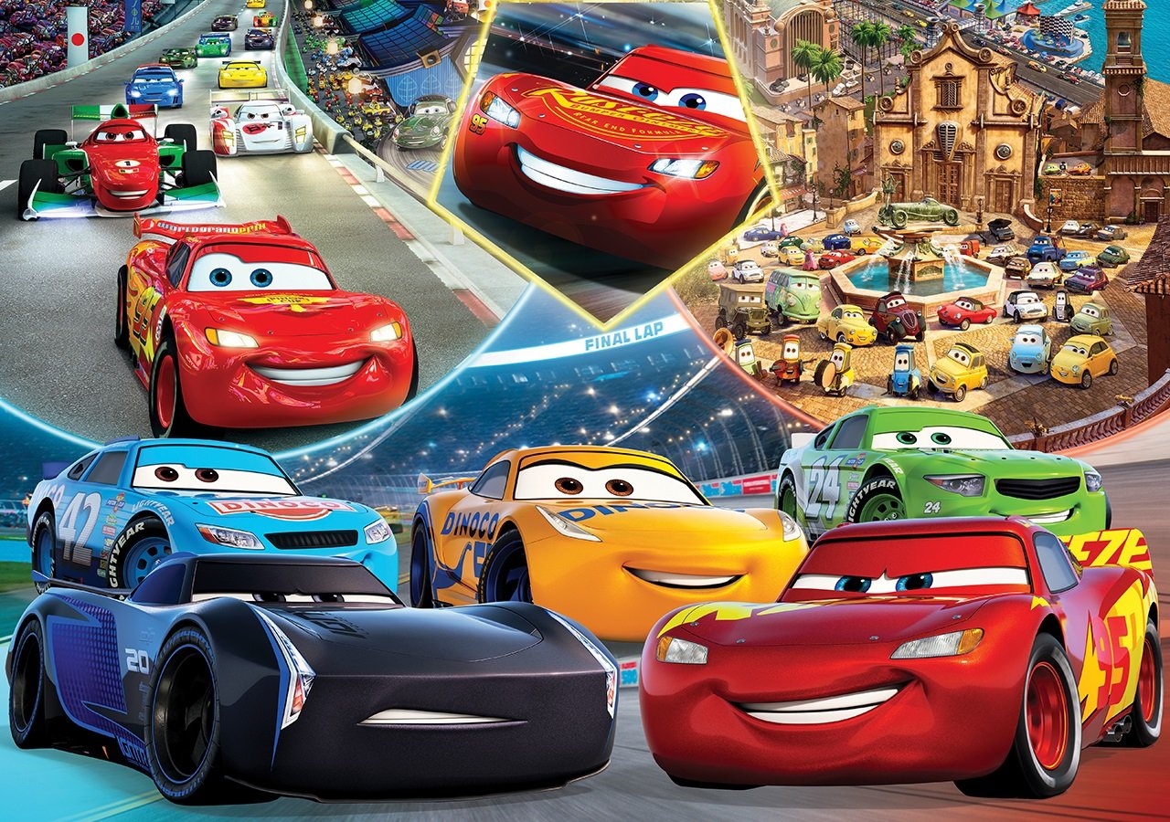 Disney Cars (Arabalar Şimşek Mcqueen) Kutulu Puzzle/Yapboz 200 Parça