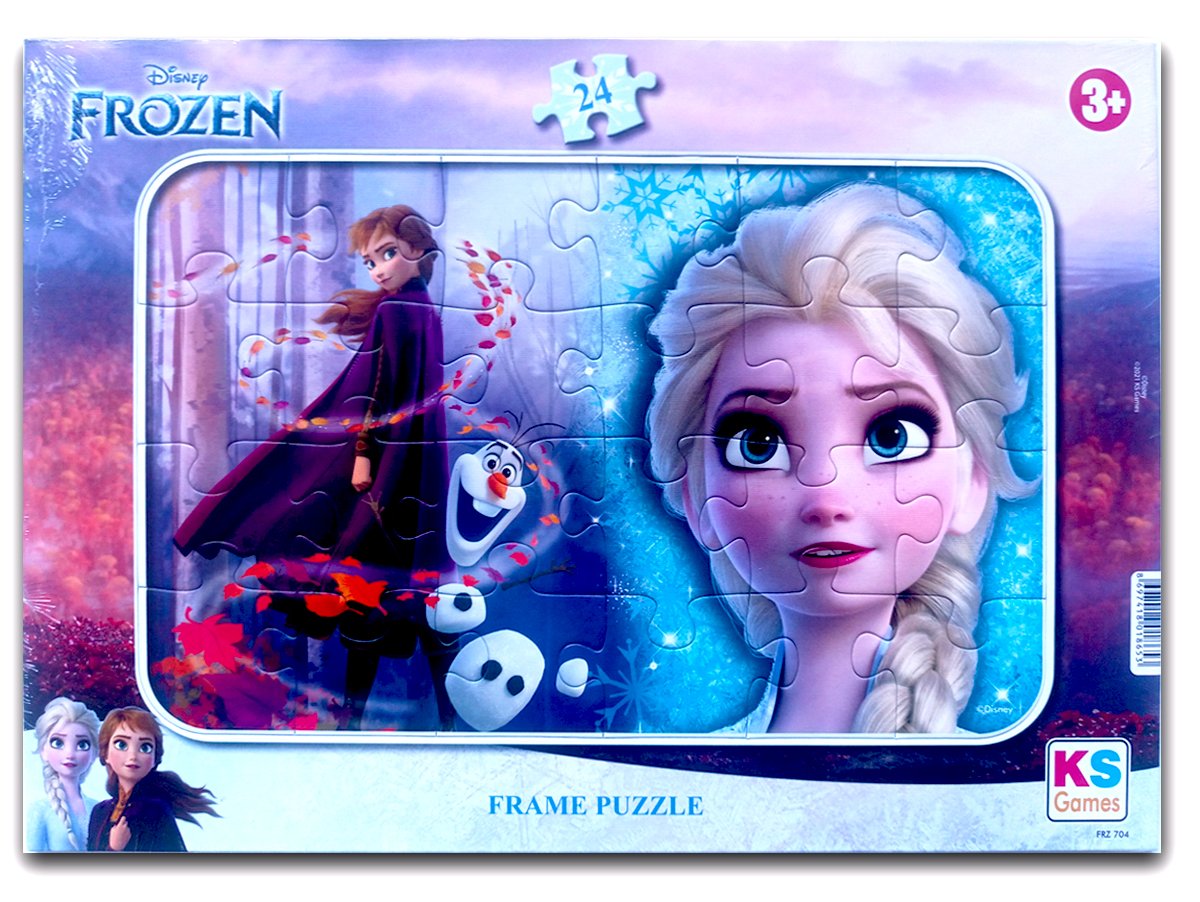 Disney Frozen Karlar Ülkesi Elsa Lisanslı Frame Puzzle/Yapboz 24 Parça