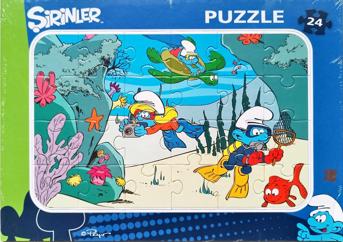 Şirinler%20Lisanslı%20Frame%20Puzzle/Yapboz%2024%20Parça