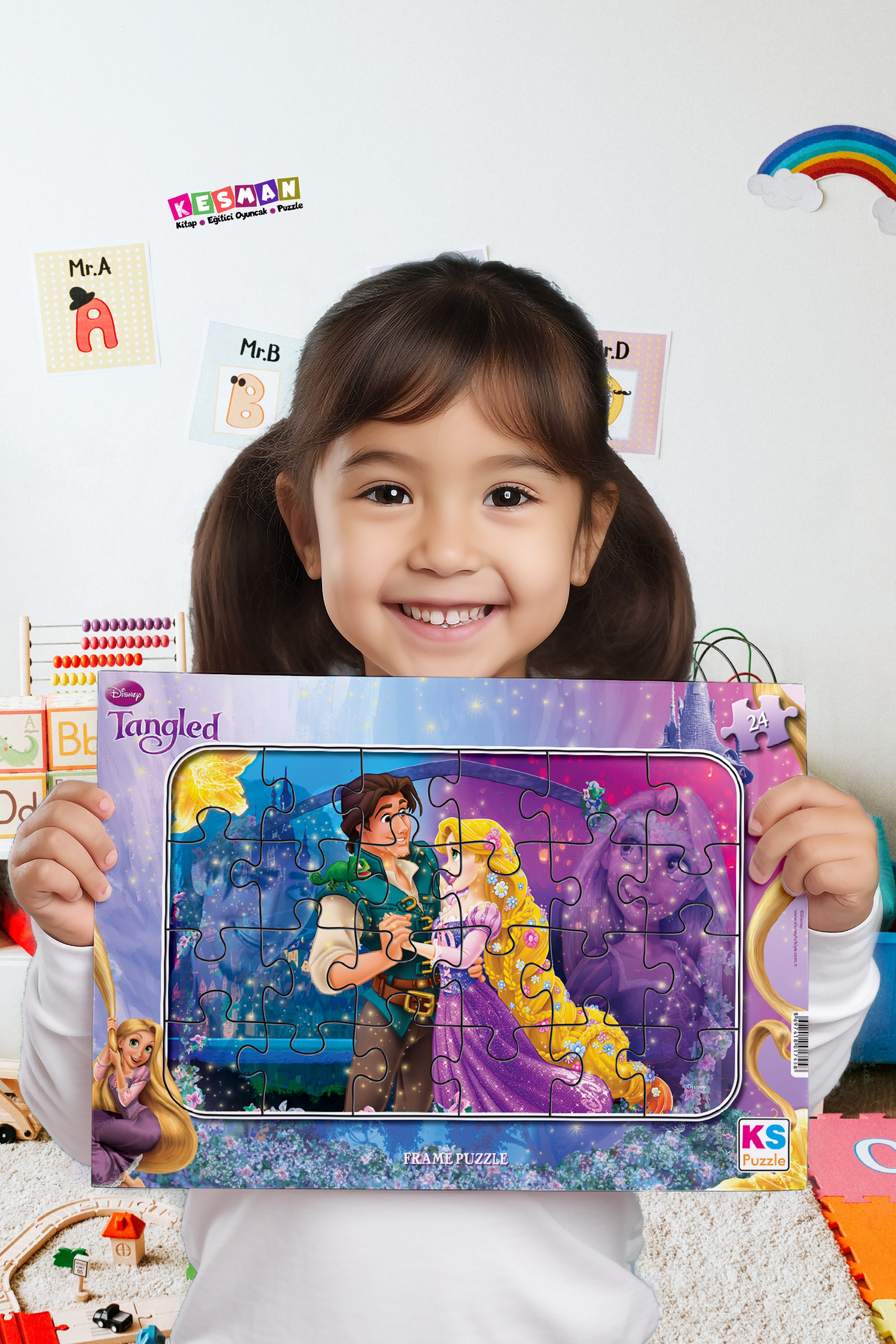 Elsa Frozen ve Rapunzel Tangled 2’li Puzzle/Yapboz