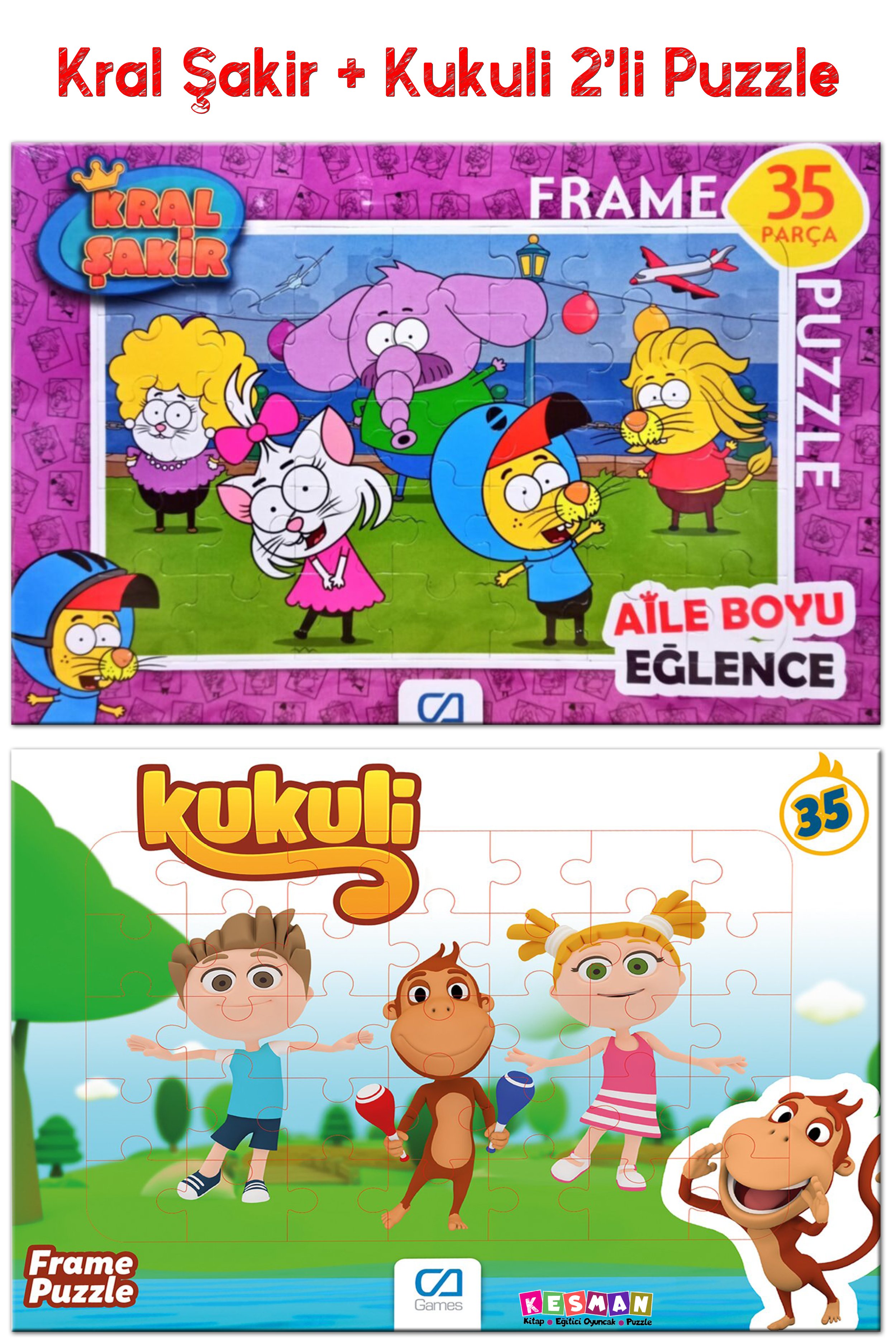 Kral Şakir ve Kukuli 2’li Frame Puzzle/Yapboz