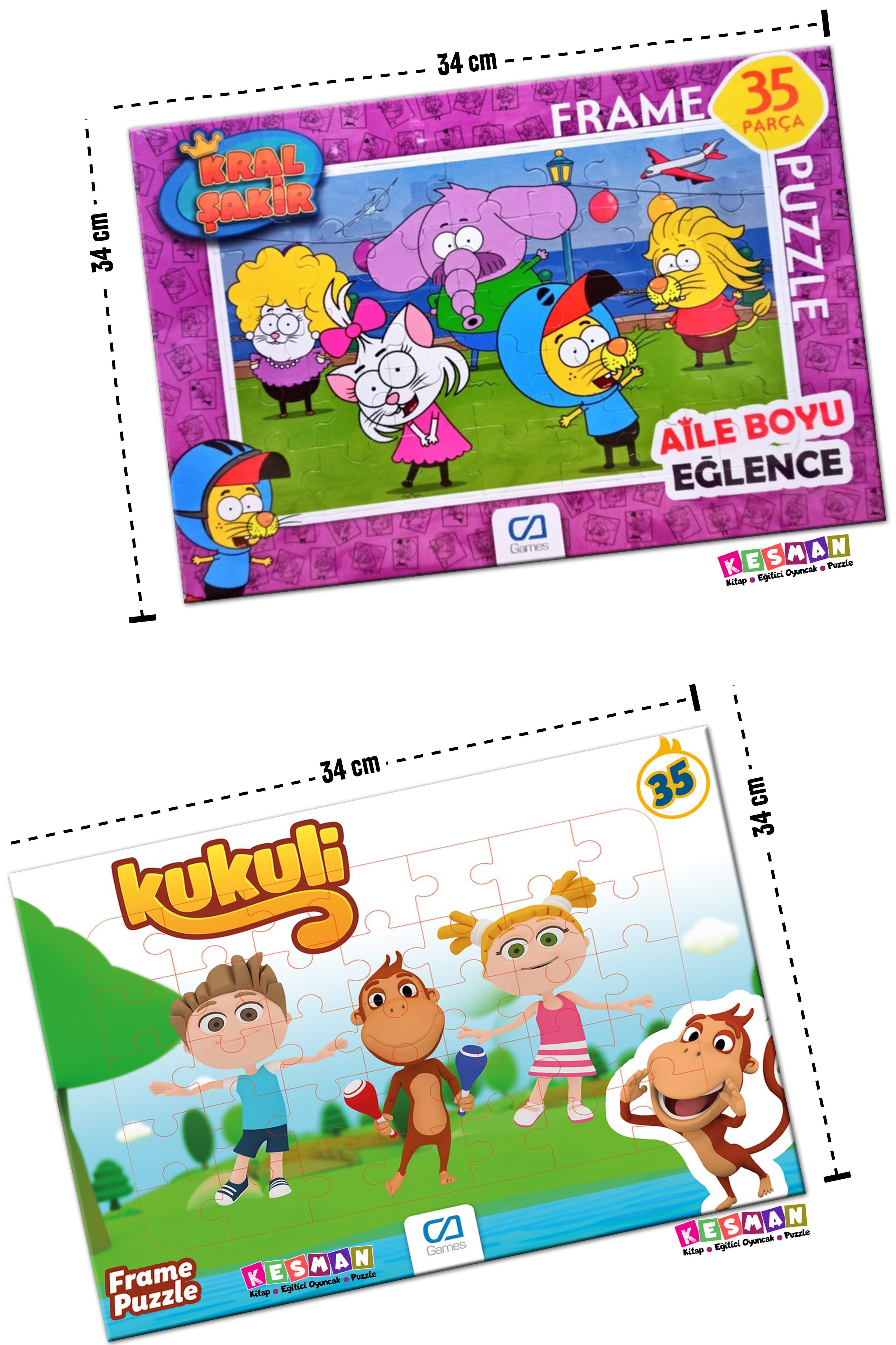 Kral Şakir ve Kukuli 2’li Frame Puzzle/Yapboz