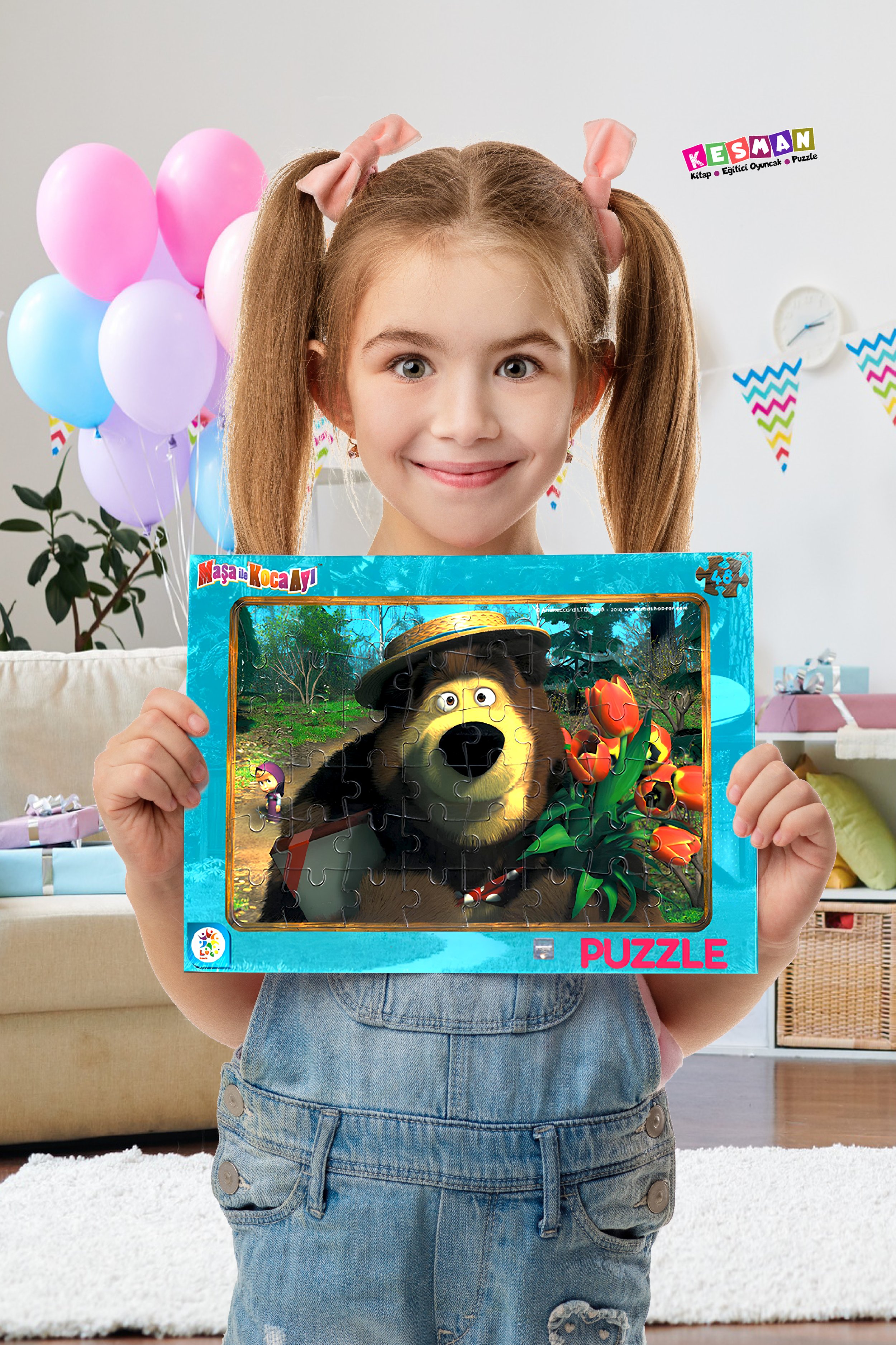Süper Çizgi Film Kahramanları 6 Adet Puzzle/Yapboz Set