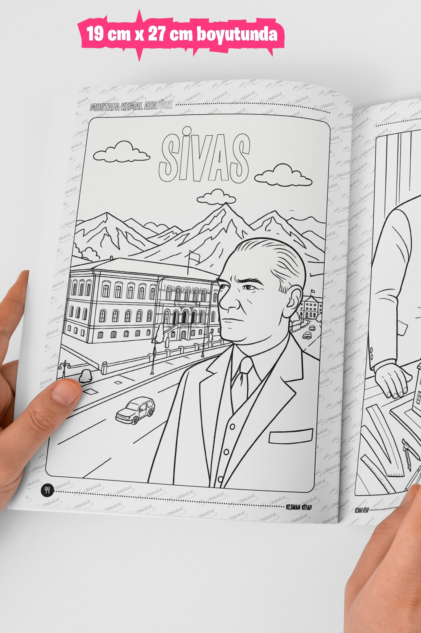 Türkiye Güzellikleri Boyama + Atatürk Boyama Kitabı Seti (Boyama Kalemi Hediyeli)