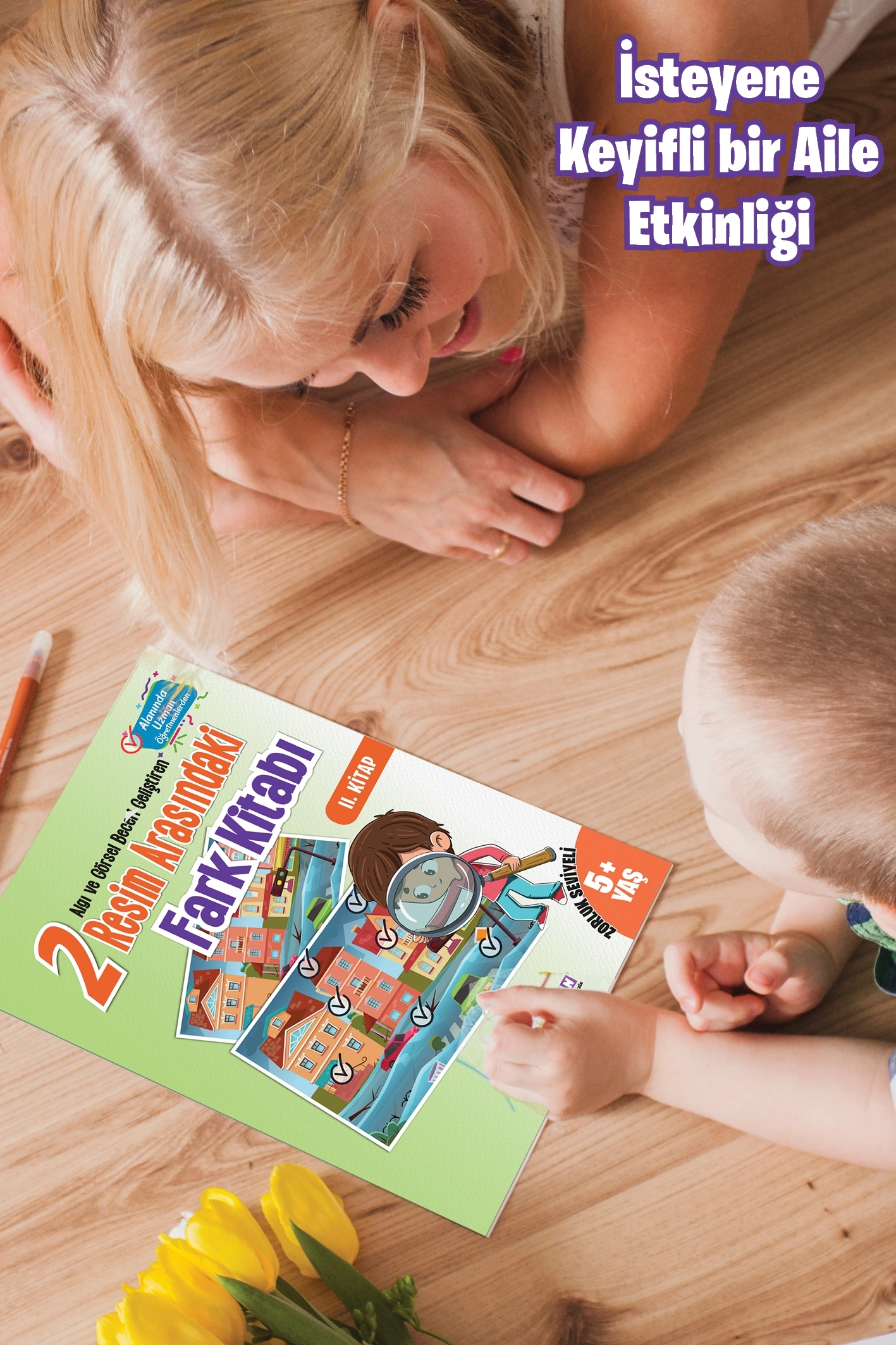 Algı ve Görsel Beceri Geliştiren 2 Resim Arasındaki Fark Kitabı