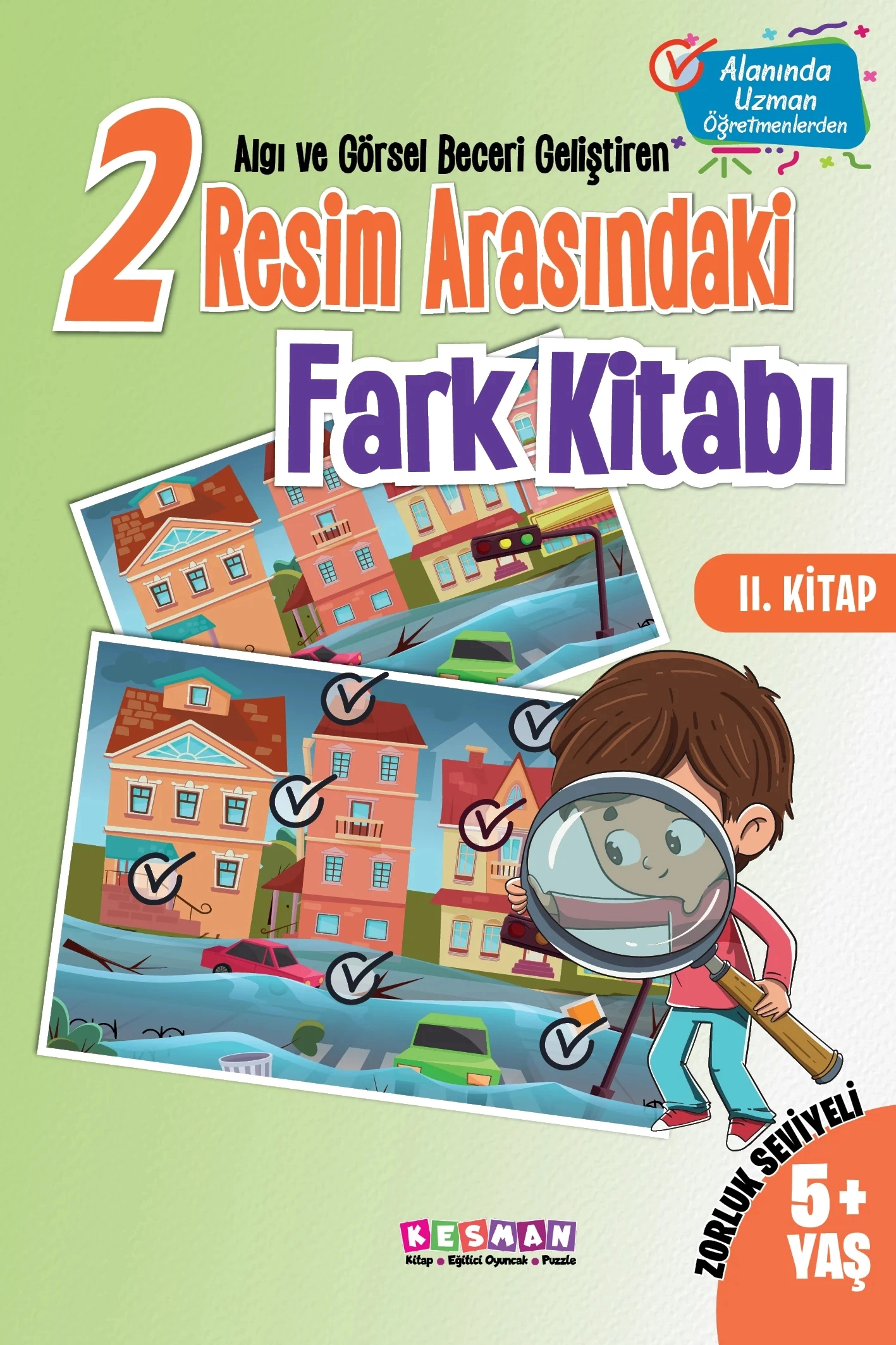 Algı ve Görsel Beceri Geliştiren 2 Resim Arasındaki Fark Kitabı