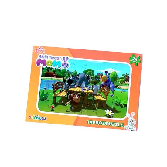 TRT Çocuk Akıllı Tavşan Momo Puzzle/Yapboz 24 Parça