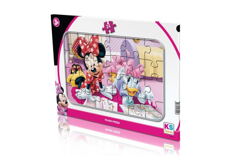 Disney Minnie Mouse (Mini Fare) Frame Puzzle/Yapboz 24 Parça