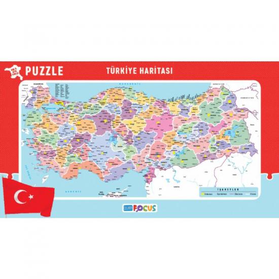 Türkiye Haritası Frame Puzzle/Yapboz 81 Parça 43x24 cm