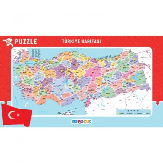 Blue Focus Türkiye Haritası Frame Puzzle/Yapboz 81’parça 43x24 cm
