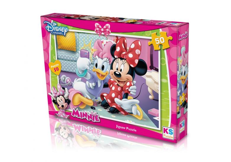 Disney Minnie Mouse (Mini Fare) Lisanslı Kutulu Puzzle/Yapboz 50’parça