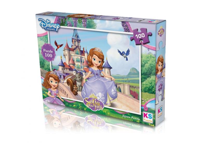 Disney Sofia (Sofia the First) Lisanslı Kutulu Puzzle/Yapboz 100’parça
