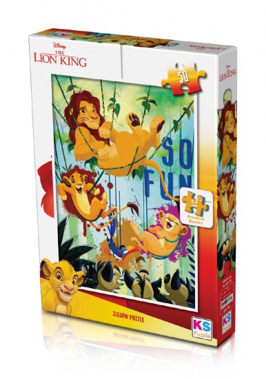 Disney Lion King (Aslan Kral) Lisanslı Kutulu Puzzle/Yapboz 50 Parça
