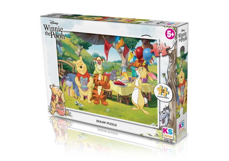 Disney Winnie The Pooh (Ayı Winnie) Lisanslı Kutulu Puzzle/Yapboz 50 Parça
