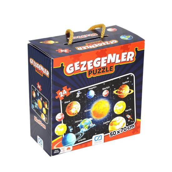 Gezegenler Kutulu Yer Puzzle/Yapboz 24 Parça