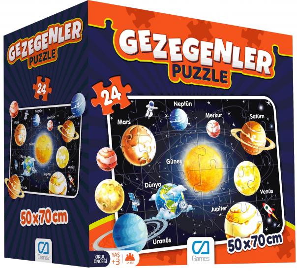 Ca Games Gezegenler Kutulu Yer Puzzle/Yapboz 24’parça