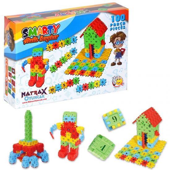 Matrax Smarty Akıllı Sayılar Eğitici Zeka Geliştirici Lego Seti 100 Parça