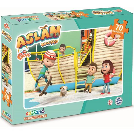 Adeland Trt Çocuk Aslan Kutulu Eğitici Puzzle/Yapboz 70’parça