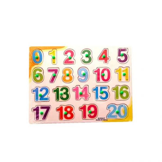 Ahşap Alfabe ve Sayılar Düğmeli Bultak Eğitici Montessori 2’li Set