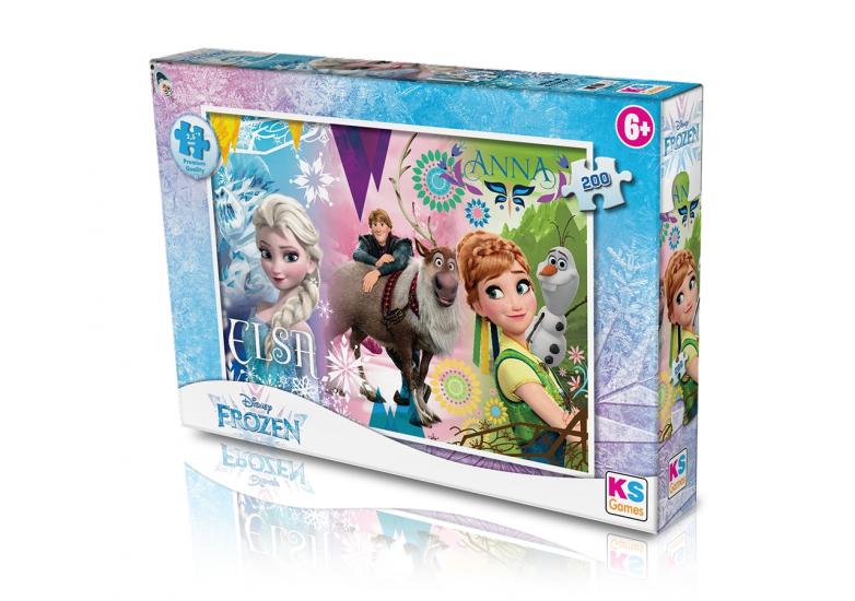 Frozen Karlar Ülkesi Elsa ve Anna Lisanslı Kutulu Puzzle/Yapboz 200 Parça