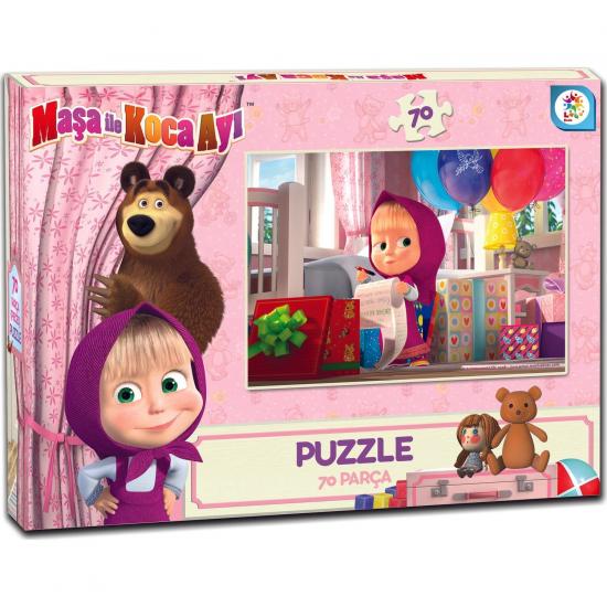 Maşa ile Koca Ayı Lisanslı Kutulu Puzzle/Yapboz 70 Parça