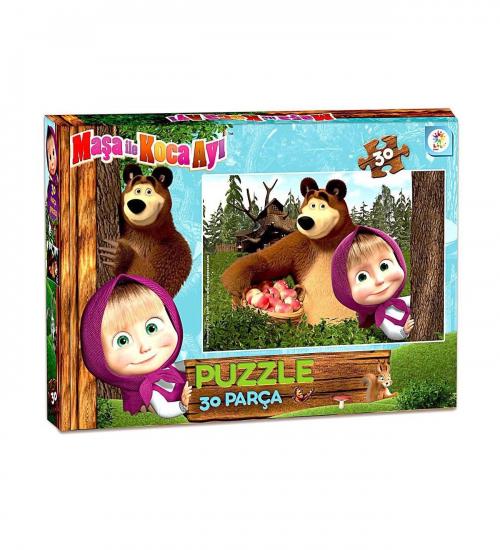 Maşa ile Koca Ayı Lisanslı Kutulu Puzzle/Yapboz 30 Parça