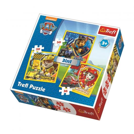 Paw Patrol 3’lü Kutulu Puzzle/Yapboz (20+36+50’parça)