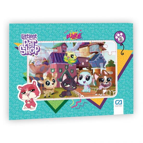 Littlest Pet Shop Frame Puzzle/Yapboz 35 Parça Yeşil Tema