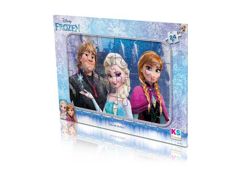 Disney Frozen Karlar Ülkesi Elsa Frame Puzzle 24 Parça Yeni