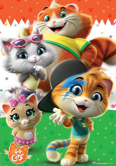 Bafi Kediler (44 Kedi/44 Cat-Buffy Kediler) Kutulu Puzzle/Yapboz 50 Parça