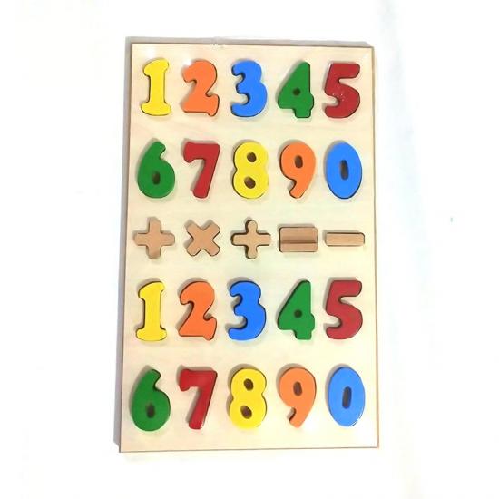 Eğitici Renkli Ahşap Rakamlar (Montessori Matematik İşlemler Seti)