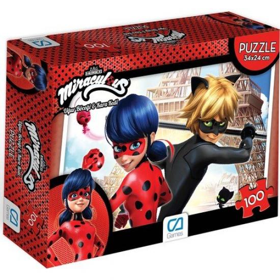 Miraculous (Uğur Böceği ile Karakedi) Kutulu Puzzle/Yapboz 100’parça