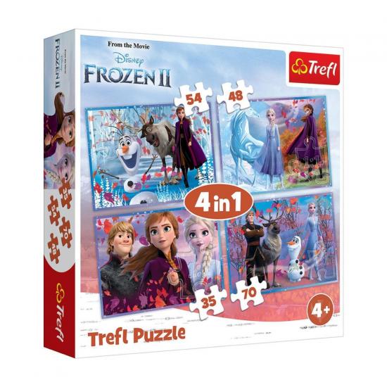 Elsa Frozen II Bilinmeyene Yolculuk 4’lü Puzzle/Yapboz (35+48+54+70 Parça)