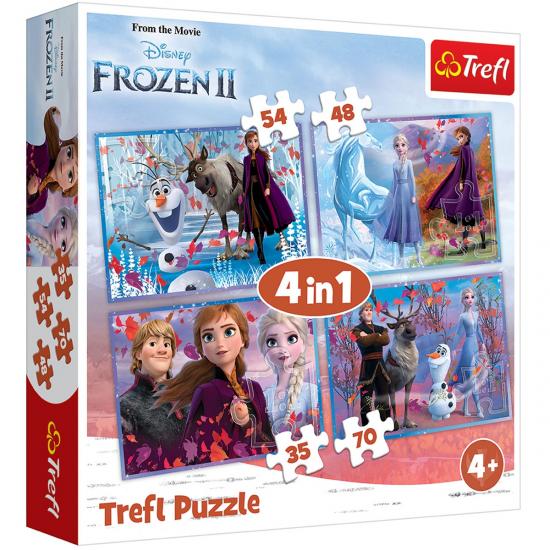 Elsa Frozen II Bilinmeyene Yolculuk 4’lü Puzzle/Yapboz (35+48+54+70 Parça)